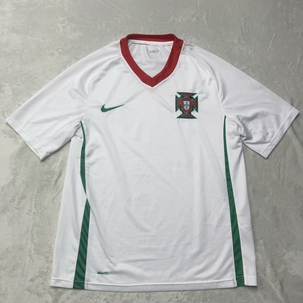 Vintage Portugal FCB 2008 2010 Away Football Shirt Jersey Nike 259181-105 Mens L